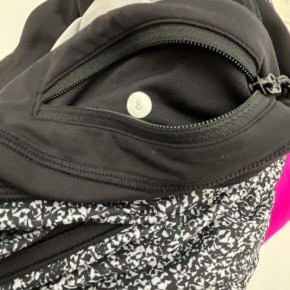 Lululemon Women's White Raspberry Pace Tight Flashback Static Leggings Size 8 - Picture 9 of 9